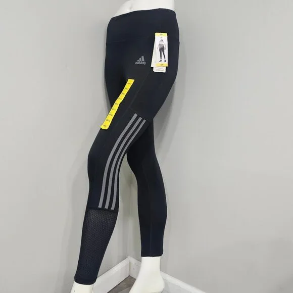 Adidas  High Waist 7/8 3-Stripe Active Tight with Pocket Leggings - Picture 4 of 9